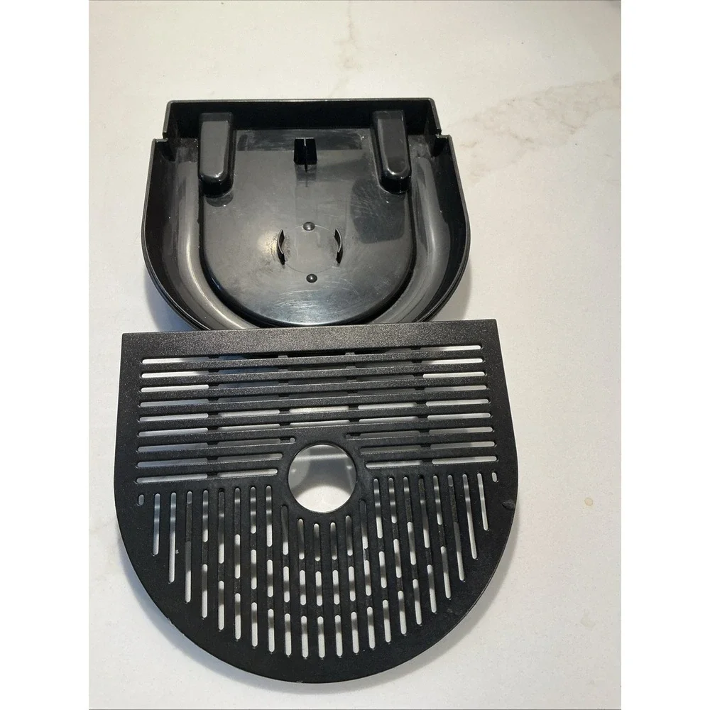 Keurig K-Cafe K84 K83 Two-Piece OEM Replacement Parts Drip Tray With Grate Black